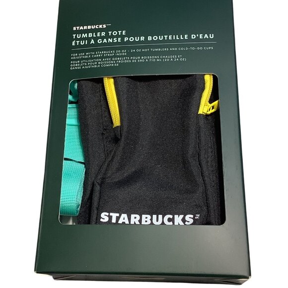 Starbucks Summer 2025 Tumbler Tote With Adjustable Strap & Outer Pocket Black - Picture 1 of 3